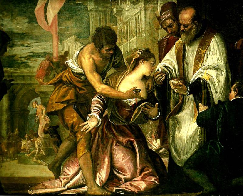 Paolo  Veronese last communion and martyrdom of st France oil painting art